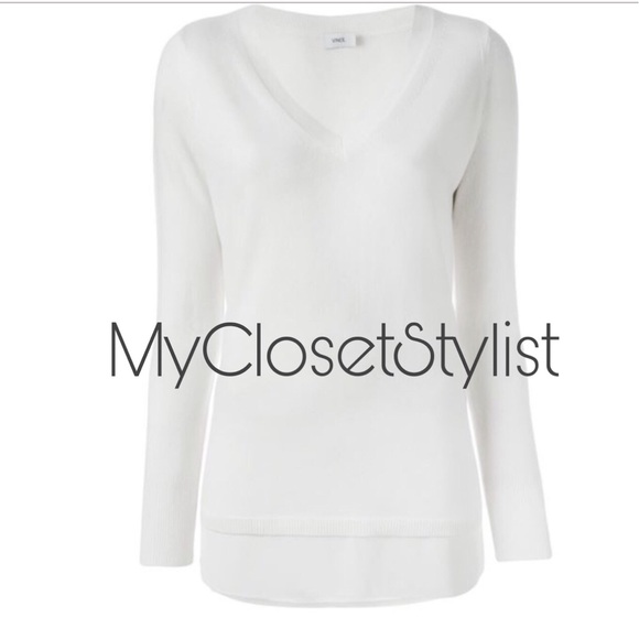 VINCE Cashmere Silk Sweater $295 V-neck Top NWT XS & XXS Choice - Picture 4 of 7